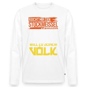 Hobbyimker Imker Bienen Flüsterer Imkern Honig - Männer Premium Bio Langarmshirt - Weiß - Vorne - Nico (187cm)