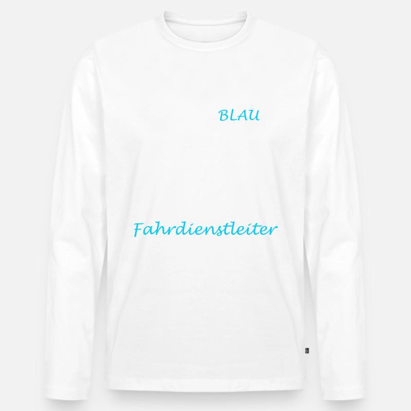 Fahrdienstleiter Eisenbahner - Männer Premium Bio Langarmshirt - Weiß