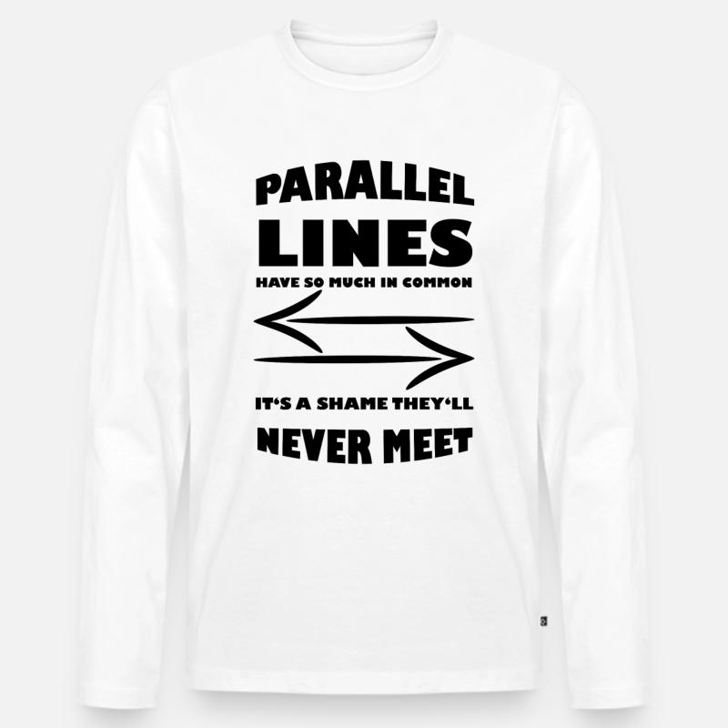 Math Math Math Teacher Mathematician - Men's Premium Organic Long Sleeve Shirt - white