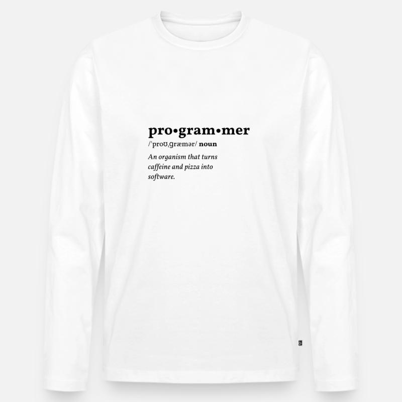 Programmer (Programmierer) Clean Edition Männer Premium Bio Langarmshirt