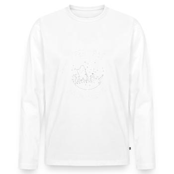 Ich kann nicht. Ich habe Bollaert weiß - Männer Premium Bio Langarmshirt - Weiß - Vorne - Nico (187cm)