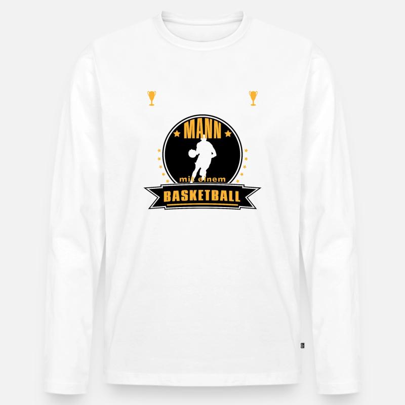 Alter Mann Basketball - Männer Premium Bio Langarmshirt - undefined
