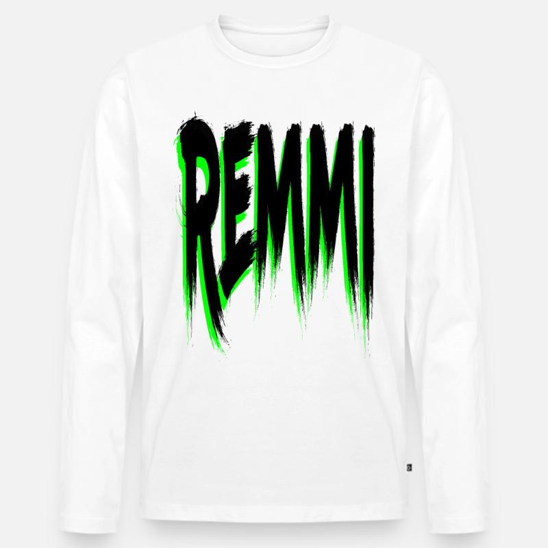 REMMI - Männer Premium Bio Langarmshirt - Weiß