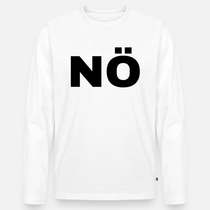 Nö - Männer Premium Bio Langarmshirt - Weiß