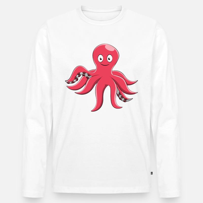 Octopus Octopus Octopus Fish Gift - Men's Premium Organic Long Sleeve Shirt - white