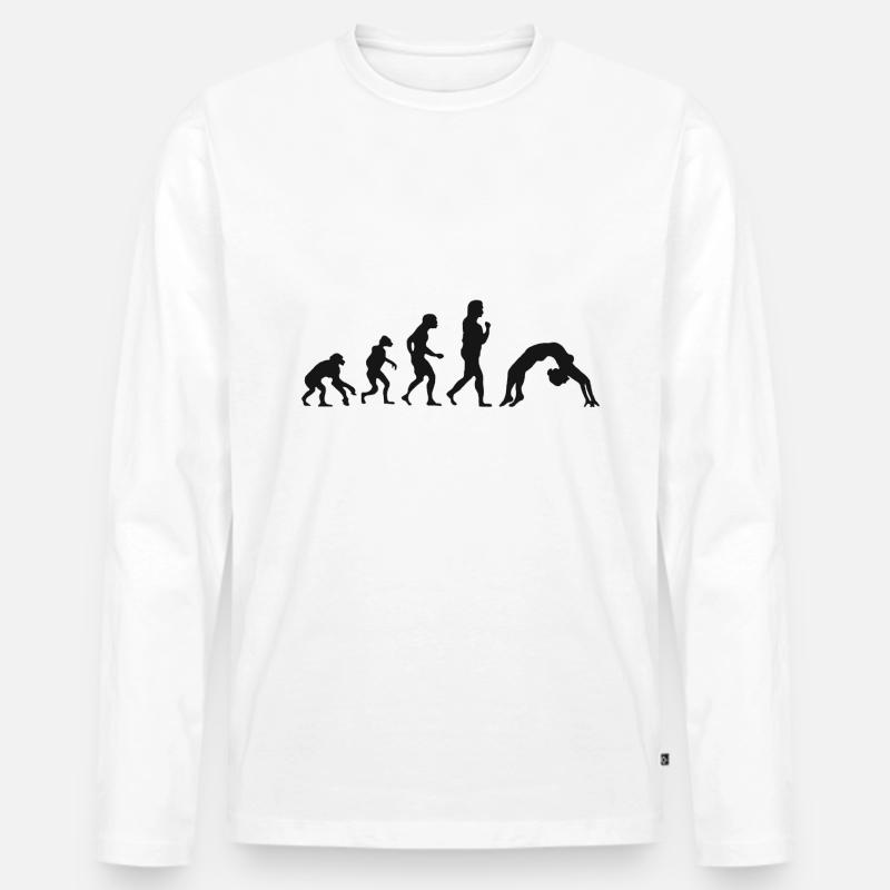 Gymnastics development dancing evolution - Men's Premium Organic Long Sleeve Shirt - white