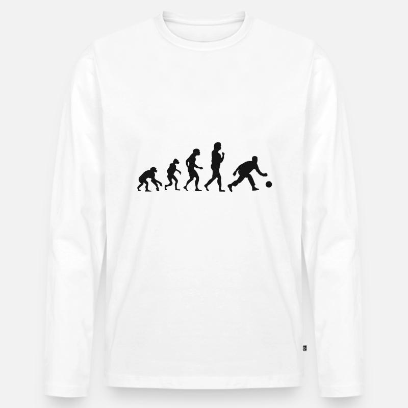 Kegel Evolution Bowling Evolution - Men's Premium Organic Long Sleeve Shirt - white