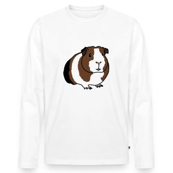 Cochon d'Inde, bande dessinée - T-shirt manches longues Premium bio Homme - blanc - Devant - Nico (187cm)