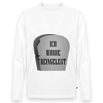 Black humor - Men's Premium Organic Long Sleeve Shirt - white - Front - Nico (187cm)