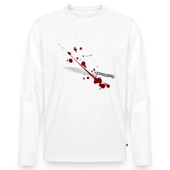 Auftragsgriller - Männer Premium Bio Langarmshirt - Weiß - Vorne - Nico (187cm)