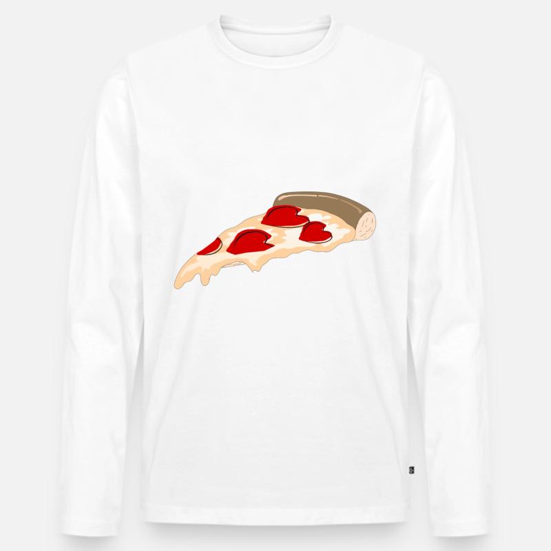 DateNightPizza - Männer Premium Bio Langarmshirt - undefined