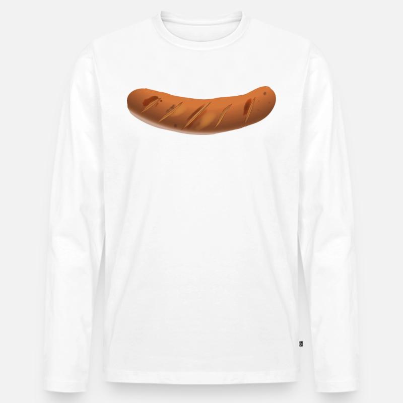 Wurst, Bratwurst - Männer Premium Bio Langarmshirt - undefined