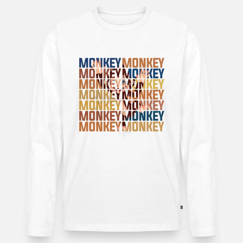 MONKEY MONKEY MONKEY MONKEY - Men's Premium Organic Long Sleeve Shirt - undefined