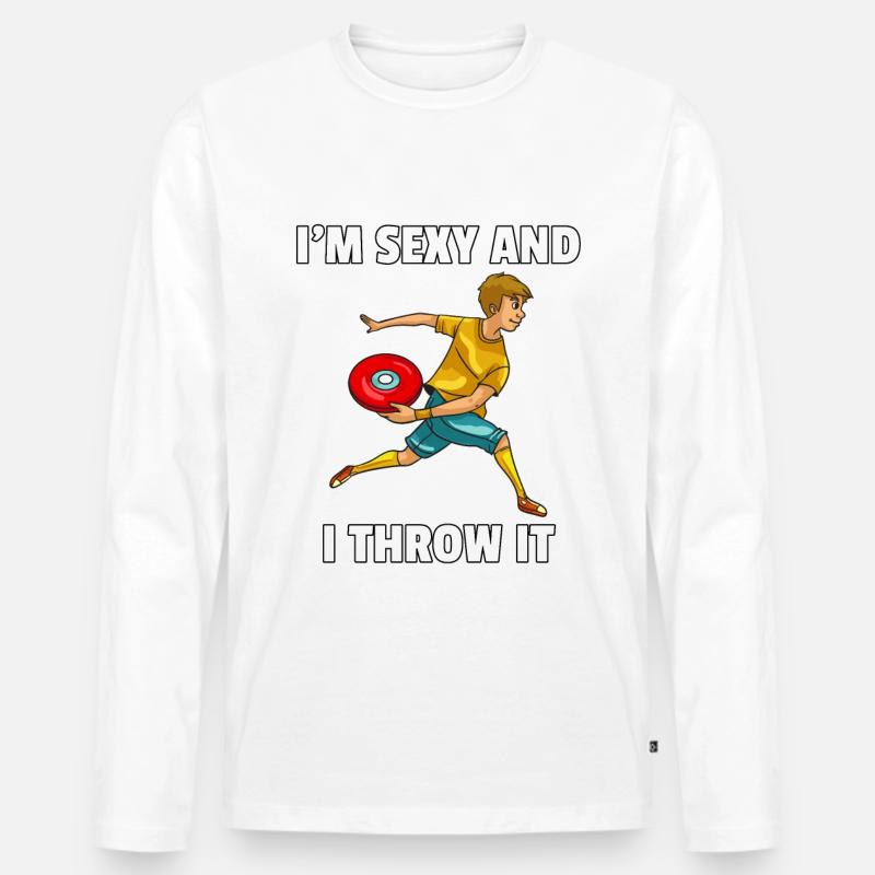 Ultimate Frisbee Flugscheibe Discgolf Geschenk - Männer Premium Bio Langarmshirt - undefined