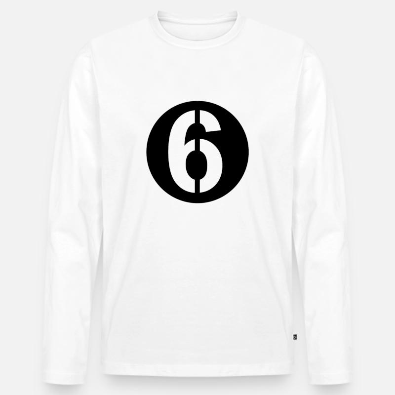Blechroller Startnummer 6 - Männer Premium Bio Langarmshirt - Weiß