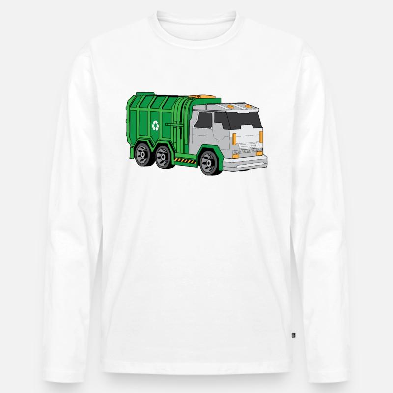 Müllwagen Müllabfuhr Müllauto Müllmann Abfall - Männer Premium Bio Langarmshirt - undefined