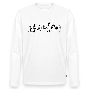 Équation de Schrödinger - T-shirt manches longues Premium bio Homme - blanc - Devant - Nico (187cm)