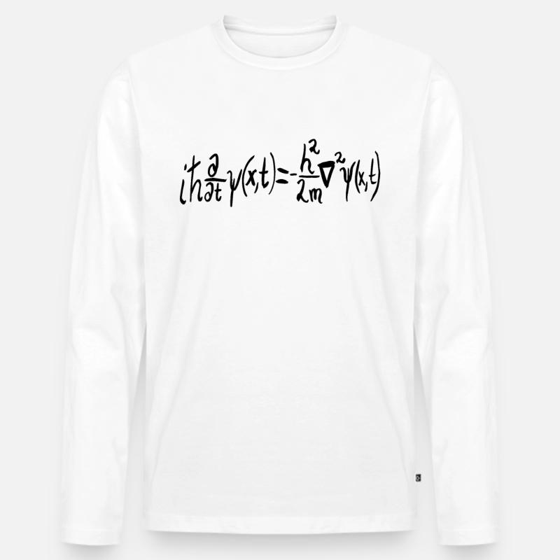 Schrödinger Gleichung - Männer Premium Bio Langarmshirt - Weiß