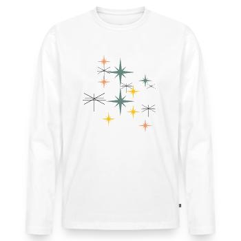 Stars - T-shirt manches longues Premium bio Homme - blanc - Devant - Nico (187cm)