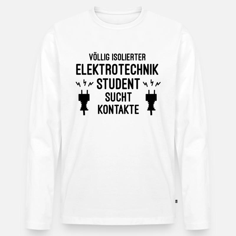 Elektrotechnik Student - Männer Premium Bio Langarmshirt - Weiß
