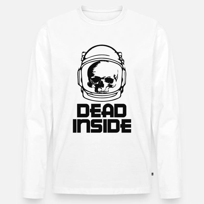 Dead inside - Männer Premium Bio Langarmshirt - Weiß