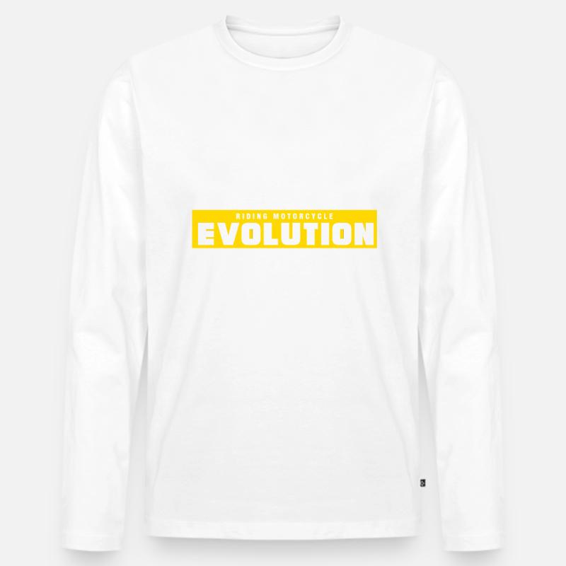 Riding Mototcycle Evolution - Männer Premium Bio Langarmshirt - undefined