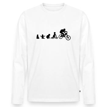 Idée cadeau Baby Downhill Evolution I Freeride - T-shirt manches longues Premium bio Homme - blanc - Devant - Nico (187cm)