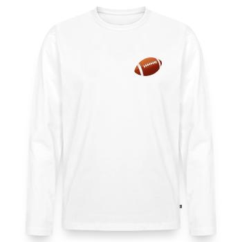 Cadeau de football de drapeau - T-shirt manches longues Premium bio Homme - blanc - Devant - Nico (187cm)