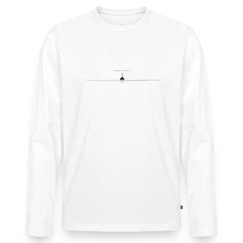 Planeur planeur planeur planeur - T-shirt manches longues Premium bio Homme - blanc - Devant - Nico (187cm)