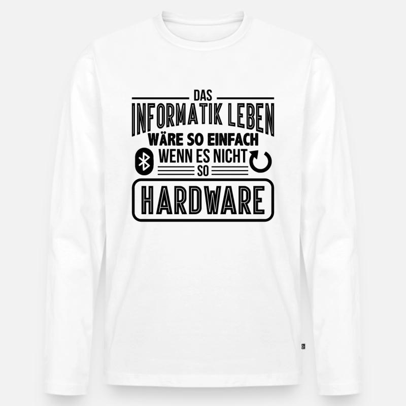 Informatiker - Männer Premium Bio Langarmshirt - Weiß