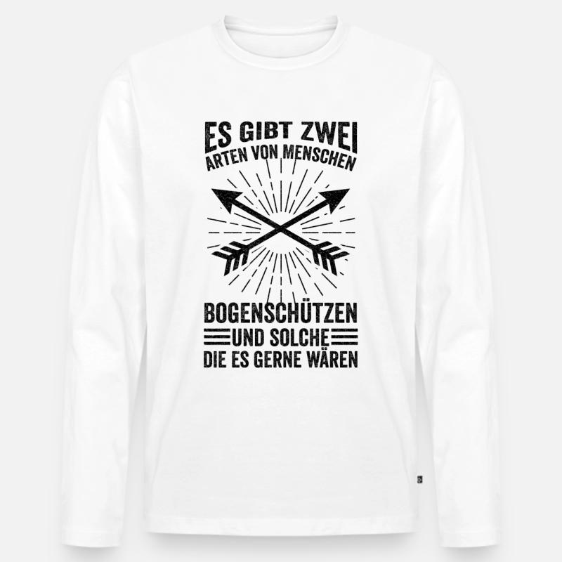 Bogenschießen Langbogen Bogenschützen Geschenkidee - Männer Premium Bio Langarmshirt - undefined