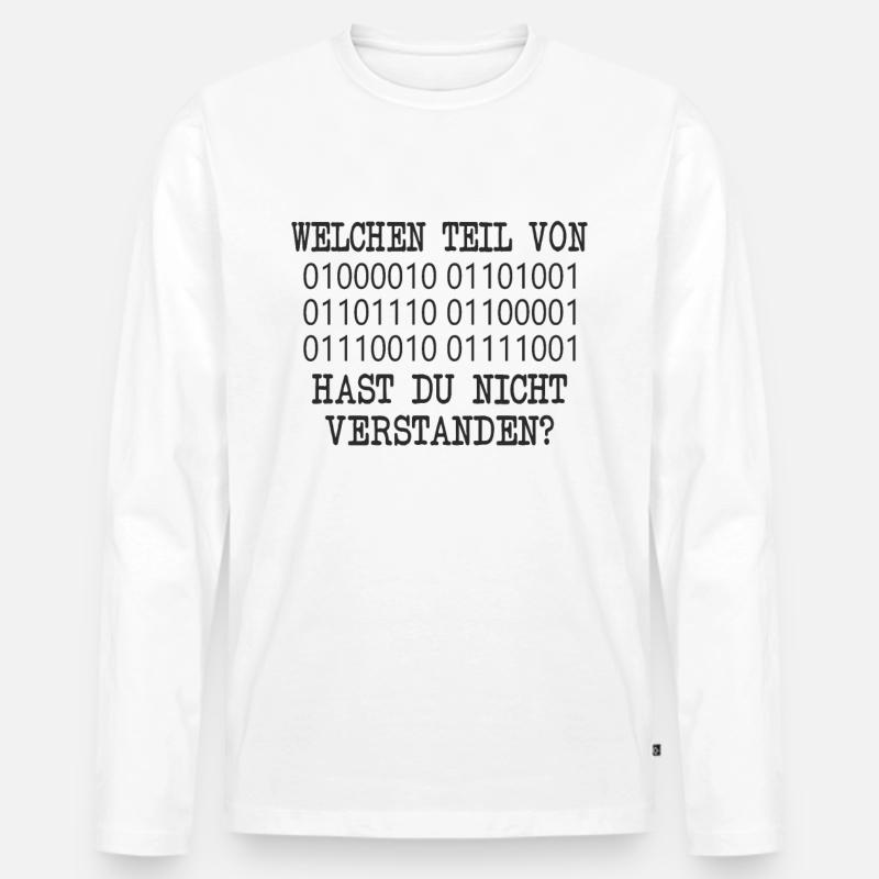 lustige admin Programmierer Linux IT Geschenkidee Männer Premium Bio Langarmshirt