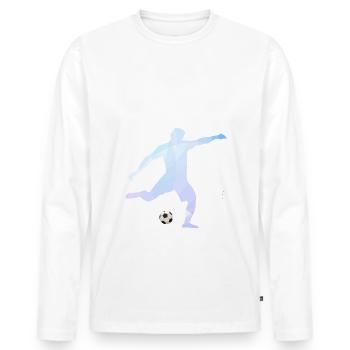 Manchester, United Kingdom, Manchester, United - Men's Premium Organic Long Sleeve Shirt - white - Front - Nico (187cm)
