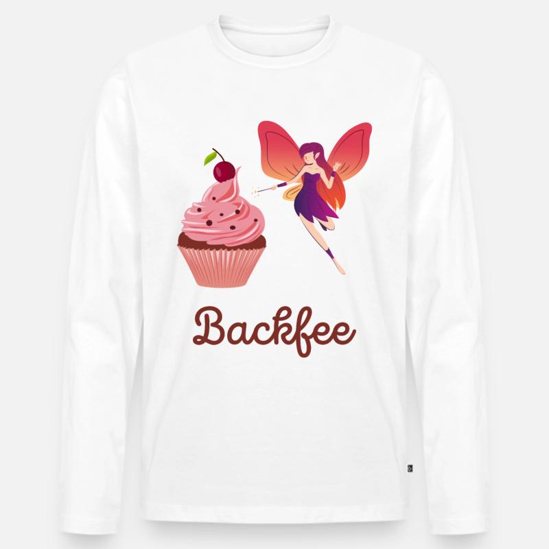 Backfee Bäckerin Backstube Kuchen Cupcake Muffin F - Männer Premium Bio Langarmshirt - Weiß
