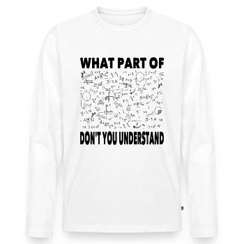 Math arithmetic mathematician gift - Men's Premium Organic Long Sleeve Shirt - white - Front - Nico (187cm)