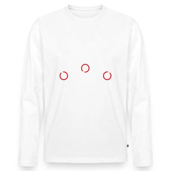 Rollstuhlfahrer Spruch Inklusion Rollifahrer - Männer Premium Bio Langarmshirt - Weiß - Vorne - Nico (187cm)