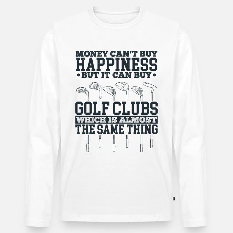 Golfer - Männer Premium Bio Langarmshirt - Weiß