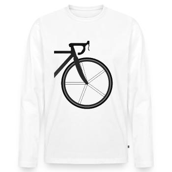 racer - Men's Premium Organic Long Sleeve Shirt - white - Front - Nico (187cm)