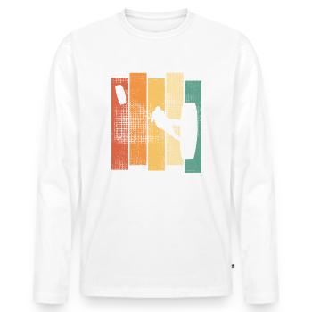 Kitesurfer kite kiteboard kitesurfing - T-shirt manches longues Premium bio Homme - blanc - Devant - Nico (187cm)