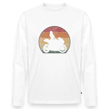 Biker Girl - Männer Premium Bio Langarmshirt - Weiß - Vorne - Nico (187cm)