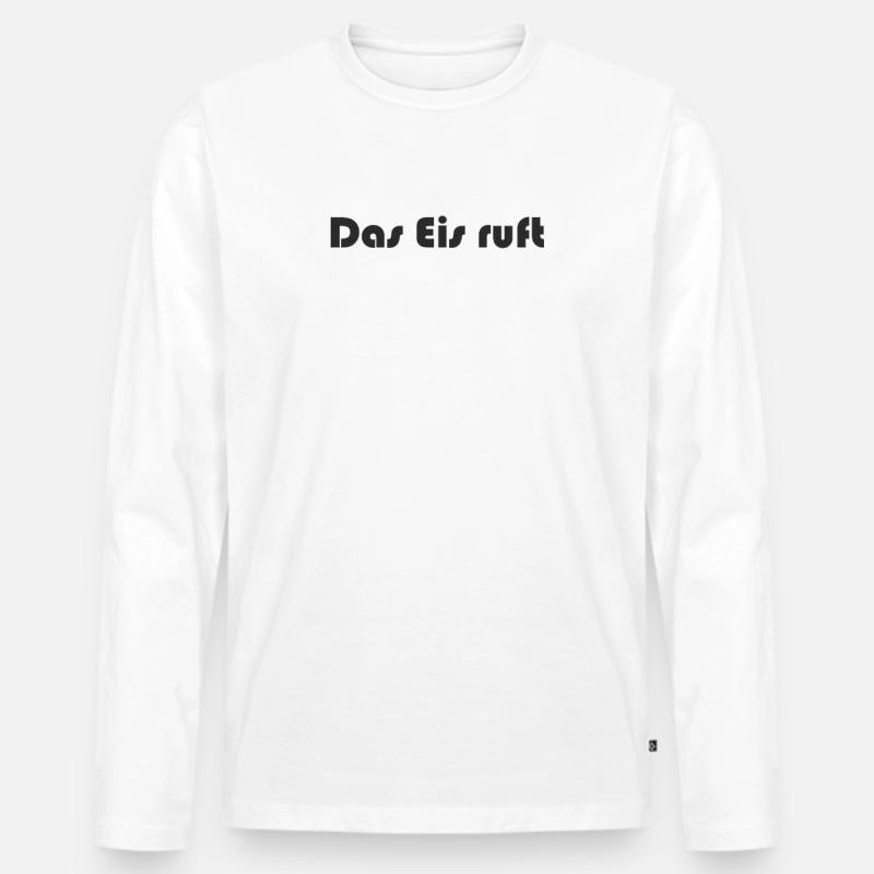 Eishockey - Das Eis Ruft - Männer Premium Bio Langarmshirt - Weiß