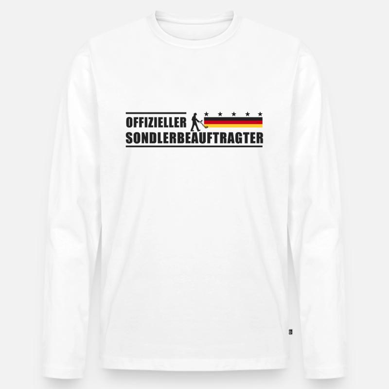 Sondlerbeauftragter Sondengänger Suchgerät - Männer Premium Bio Langarmshirt - Weiß