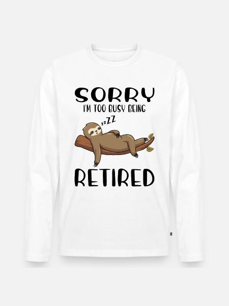 Pensionärspensionär i Sengångare - Ekologisk långärmad premium-T-shirt herr - vit