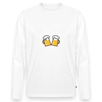 09 Mallorca Drinking Team Beer Mass Bier Party - Männer Premium Bio Langarmshirt - Weiß - Vorne - Nico (187cm)