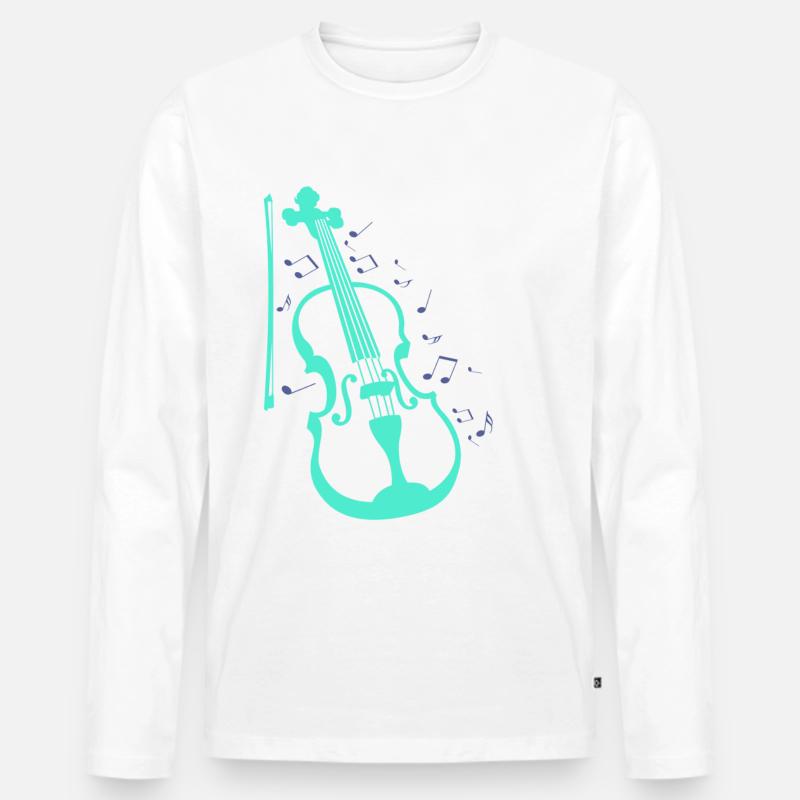 Violine - Männer Premium Bio Langarmshirt - undefined