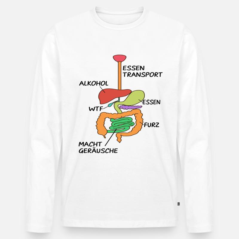 Anatomie Arzt Organe - Männer Premium Bio Langarmshirt - Weiß