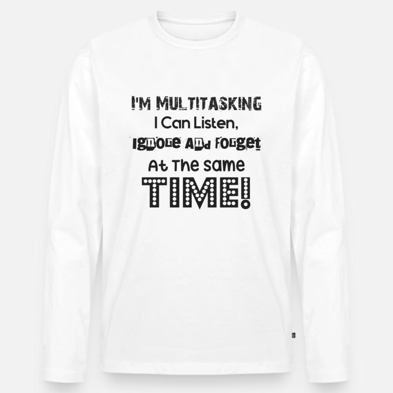 ADHS - Ich bin Multitasking - Männer Premium Bio Langarmshirt - undefined