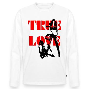2reborn femdom True Love Love Relationship Relationships - Men's Premium Organic Long Sleeve Shirt - white - Front - Nico (187cm)