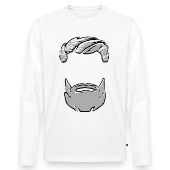 2reborn Mann mit Bart Bartträger Beard Men bl - Männer Premium Bio Langarmshirt - Weiß - Vorne - Nico (187cm)