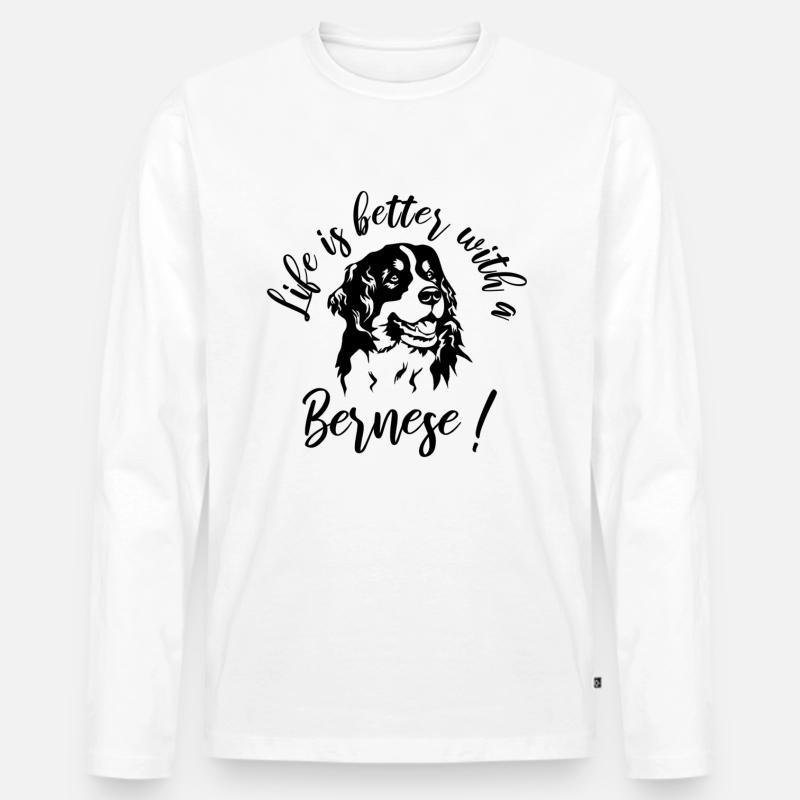 Berner Berghund - Männer Premium Bio Langarmshirt - undefined